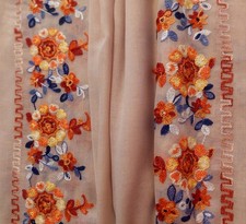 Foulard In Poliestere Fine leggero  Da Donna Ragazza Ricamato In Motivi Floreali