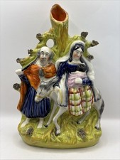 Vaso fuoriuscita Staffordshire Potteries Gesù, Giuseppe e Maria fuga in Egitto c1820