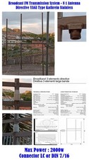Sistema Trasmissione Broadcast FM - N 1 Directive Antenna Type Kathrein Inox