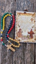 Wooden Rosary And Scroll With