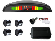 KIT 4 SENSORI  DI PARCHEGGIO CON DISPLAY LED + SUONO COLORE NERO NUOVO MODELLO