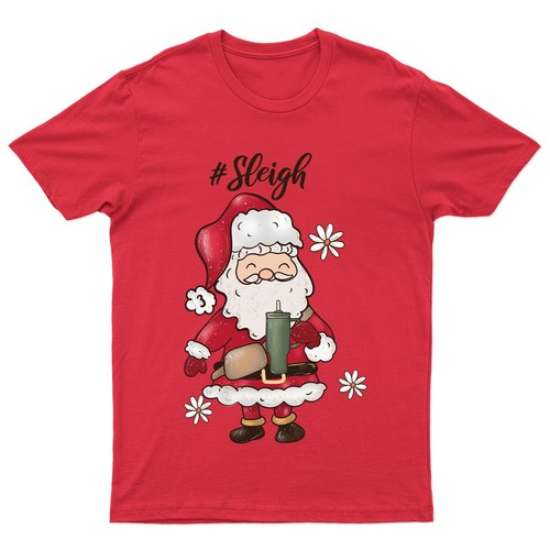 Shirt slitta babbo natale - t-shirt,