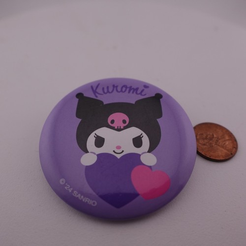 Kuromi pinback pulsante sanrio - pinback,