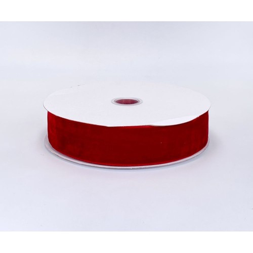 Nastro velluto rosso 8 cm - rosso, 3.8