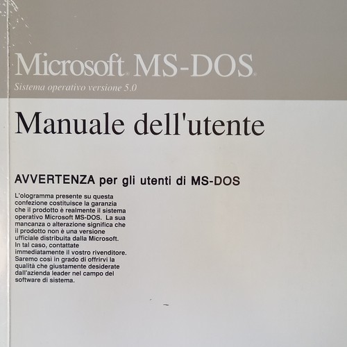 Microsoft dos 0 manuale - ms-dos, 5.0