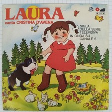 CRISTINA D'AVENA LAURA MONCICCI SIGLA SERIE TV 45 GIRI 1982 FIVE Cartoni Animati