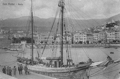 Cartolina san remo porto - cartolina,
