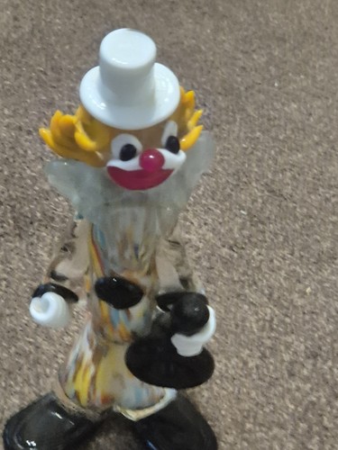 Murano clown figurine art - clown,