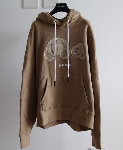 Palm angels teddy bear hoodie - palm,
