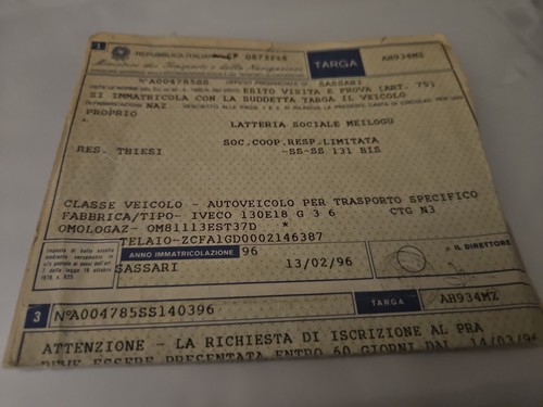 1996 libretto circolazione - 1996,