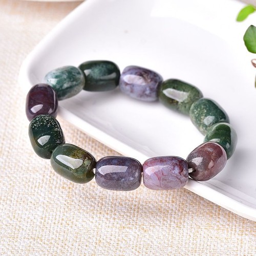 Bracciale perle tamburo agata