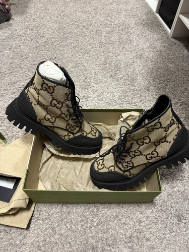 Gucci boots macro canvas - gucci, gg