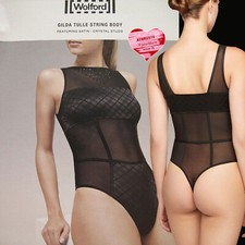 Body stringato in tulle