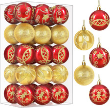 Palline Di Natale Rosso E Oro