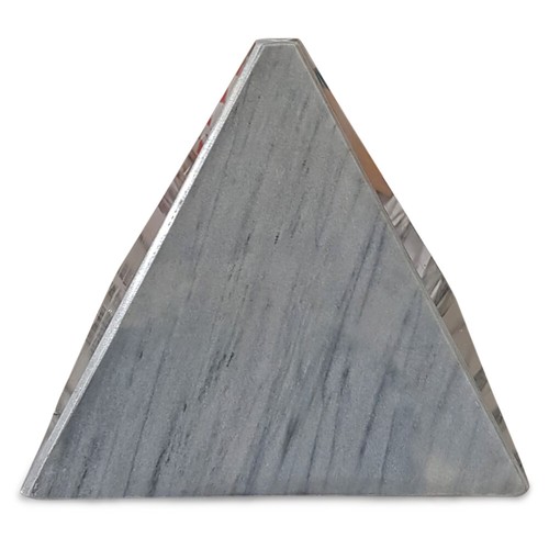 Scultura piramide marmo - scultura, grigio
