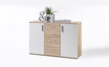 Cassettiera BEA 2 ante battenti e 4 cassetti, in laminato, LAP ca. 120x82x35 cm.