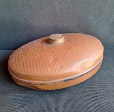 Antico SCALDALETTO ACQUA CALDA in Rame Cesellato Vintage Anni '40