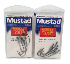 2 Bustine da 5 Pezzi - Ami MUSTAD - Ref. 91761BLN - Size 1/0 - Black Bass EF413