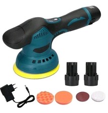 LUCIDATRICE ROTORBITALE CON DOPPIA BATTERIA  12V 8 VELOCITÀ LEVIGATRICE PER AUTO