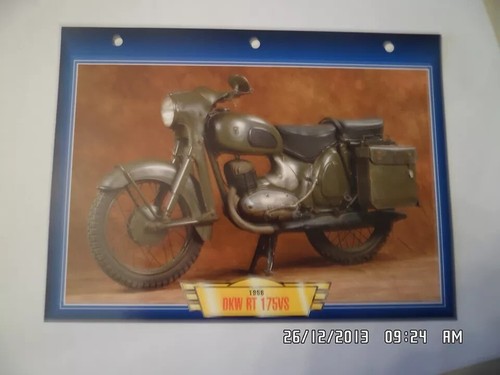 Carte fiche moto dkw 175 - fiche,