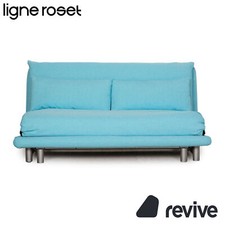 Ligne Roset Multy Tessuto Pelle Blu Divano Funzione Sleep Neubezug
