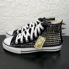 Scarpe Converse All Star donna taglia 8 punte teschio pirata nere sneakers uomo 6