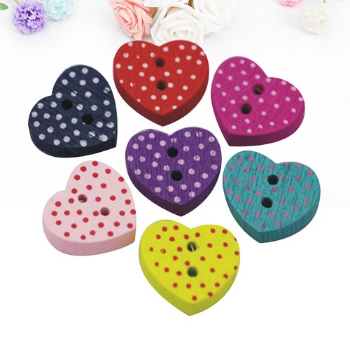 Bottoni cuore legno da - in,