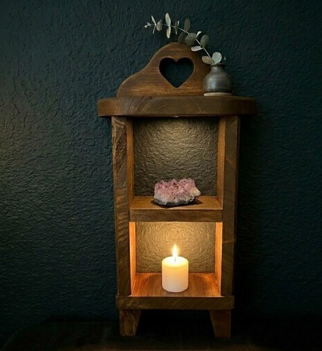 Mini mensola cuore legno - mensola, |