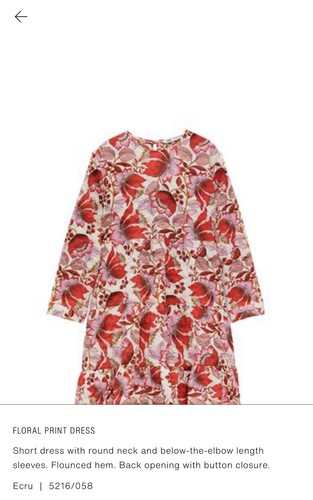 Zara abito strati floreale - zara,