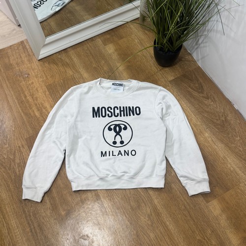 Felpa bianca unisex moschino - felpa,