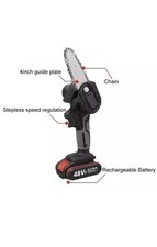MINI MOTOSEGA A BATTERIA 48V 4POLLICI LUBRIFICATA OLIO ELETTROSEGA TAGLIARAMI