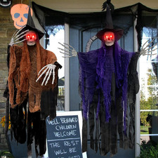 2 Pezzi Fantasma Halloween Da Appendere, 105 * 85Cm Scheletro Halloween Da Appen