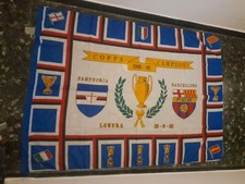 BANDIERA FLAG VINTAGE FOOTBALL CALCIO SAMPDORIA VS BARCELONA WEMBLEY 1992 FINALE