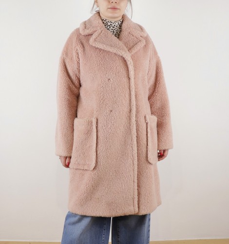 Cappotto oversize lana - , rosa