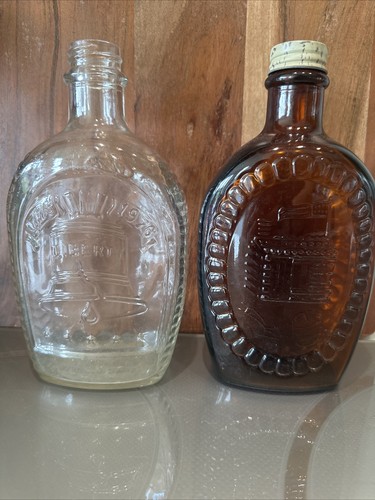 Vtg log cabin - cabin, syrup