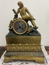 OROLOGIO IMPERO PARIGINA PENDOLA DA TAVOLO STILE LUIGI XVI BRONZO ORIGINALE 1700