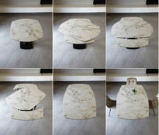 TAVOLO ALL.MECCANISMO A ROTAZIONE PIANO VETRO CERAMICA BASE METALLO *638 "PROMO"