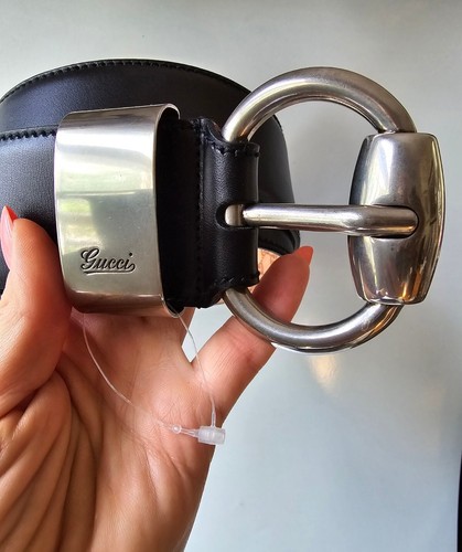 Gucci black leather - gucci, wide