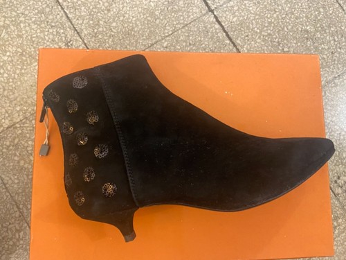 Stivaletti pelle camoscio nero - pelle,