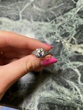 ANTICO ANELLO RELIGIOSO MADONNA E GESÙ BAMBINO SMALTATO DIAMETRO 22 mm GP