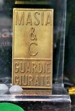 OLD DISTINTIVO PROVA IMMAGINE PIASTRA MASIA & C GUARDIE GIURATE  GENOVA