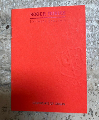Roger dubuis warranty - dubuis,