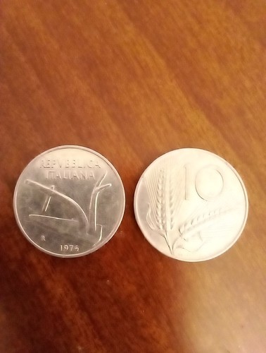 Lire spiga 1974 circolata - lire,