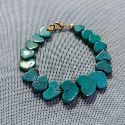 Bracciale turchese pietra - bracciale,