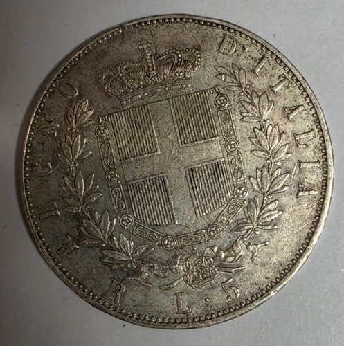 Lire 1876 vittorio - 5, emanuele