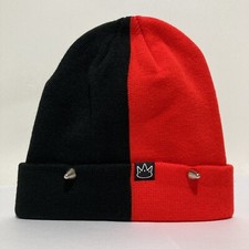 Cappello berretto Jay Rauler mezzo nero rosso 2 bicolore berretto CORNA maglia polsino PERSONALIZZATO 👀⭐️