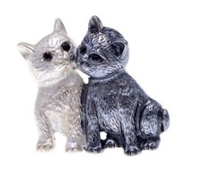 Spilla gioiello coppia gatto