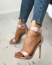 Sandali stiletto rosa cipria
