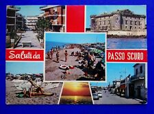 ? CARTOLINA FOTO SALUTI DA PASSO SCURO VEDUTINE VIE CASE MARE SPIAGGIA BELLA ?