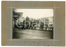 1910 ca MILANO Funerale in PORTA ROMANA Carrozza e corteo funebre - Foto STERZA